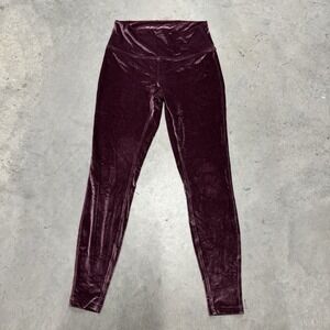 Lululemon Velvet Wunder Lounge High Rise Crushed Velvet‎ Leggings 4 Plum